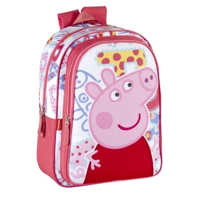 mochila infantil Peppa Pig rosa e vermelho
