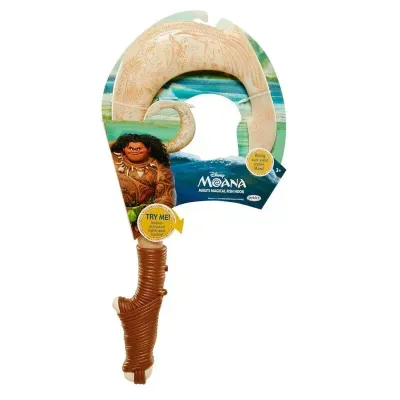Brinquedo gancho de peixe Maui Disney Moana com embalagem e informações