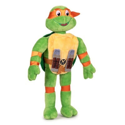 Boneco de peluche Michelangelo Tartarugas Ninja verde e laranja