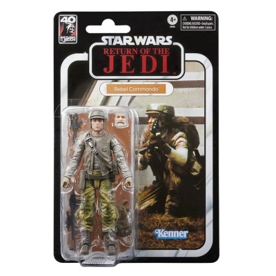 Figura de ação Star Wars Rebel Commando em embalagem