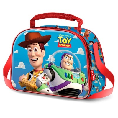 Mala infantil Toy Story azul com personagens Woody, Buzz Lightyear e Forky