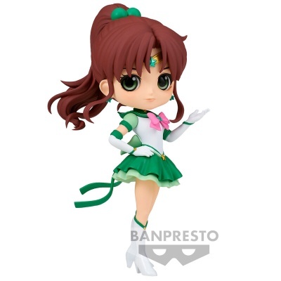 Figura colecionável personagem vestido verde branca tiara dourada