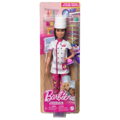 Boneca Barbie chef de pastelaria em embalagem