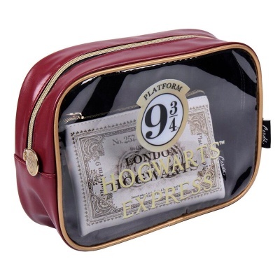 Bolsa vermelha com estampa dourada Plataforma 9 3/4 Hogwarts Express