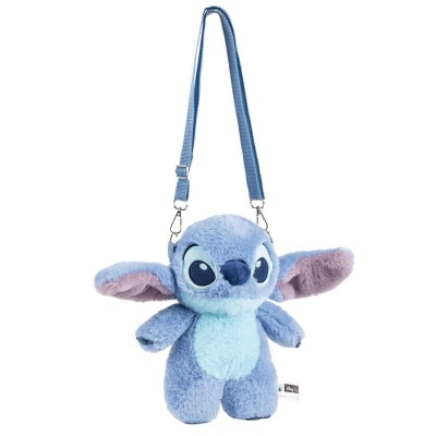 Mala de peluche Stitch azul com alça ajustável