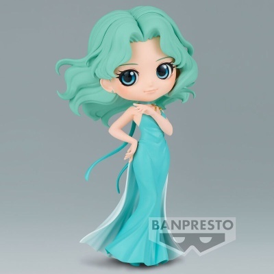 Figura colecionável Banpresto de vestido azul-turquesa e cabelo verde-água