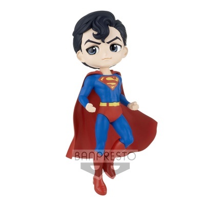 Figura de ação estilizada do Super-Homem com capa vermelha
