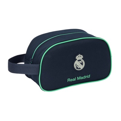 Bolsa preta e verde claro com logótipo do Real Madrid