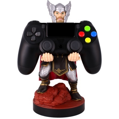 Figura de Thor a segurar comando de videojogos colorido