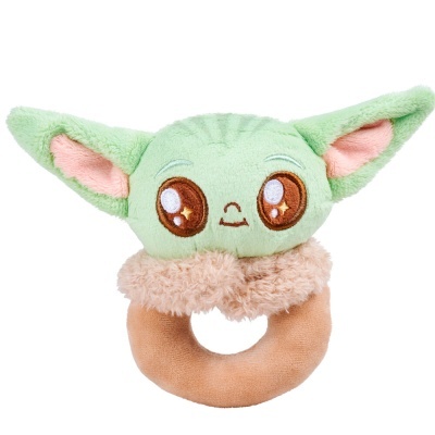 Brinquedo peluche personagem verde com alça castanha