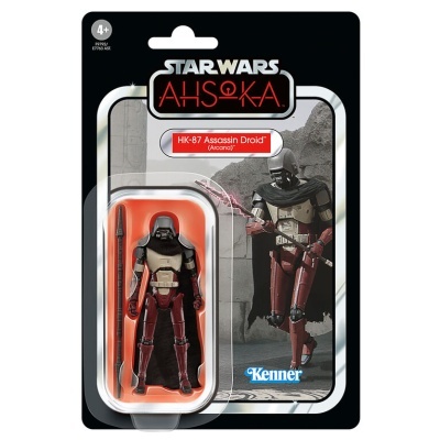 Boneco de ação Star Wars Ahsoka HK-87 Assassin Droid em embalagem