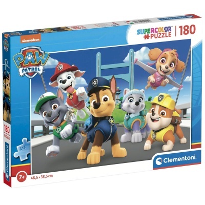 Caixa de puzzle PAW Patrol com 180 peças e personagens coloridos