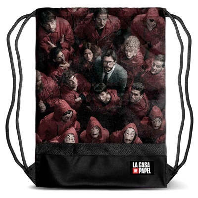 Mochila de cordão com estampa da série La Casa de Papel
