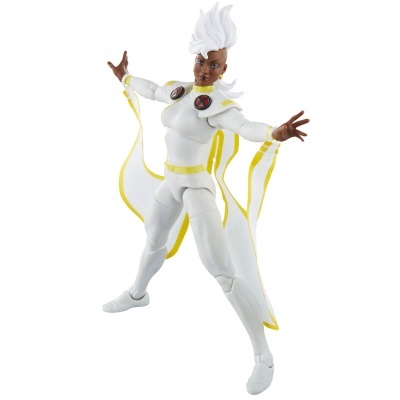 Figura de ação Storm dos X-Men com traje branco e amarelo e cabelo branco