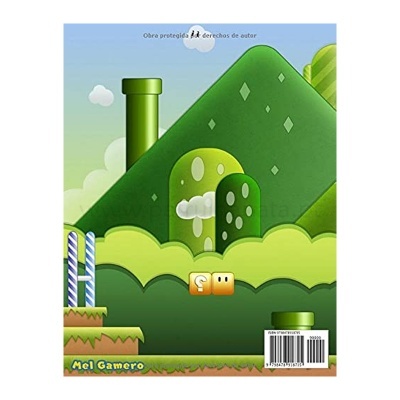 Cenário de videojogo com montanhas verdes, cano e blocos amarelos com pontos de interrogação