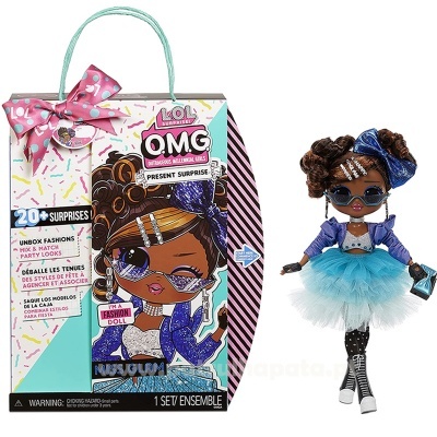 Boneca LOL OMG Kitsoulm com mala de mão colorida e bow