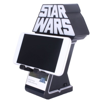 Suporte para telemóvel preto com logótipo STAR WARS branco