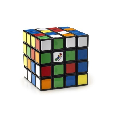 Cubo de Rubik colorido com peças em plástico preto