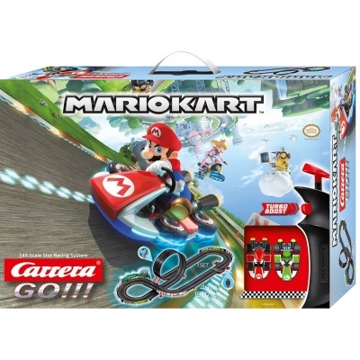 Caixa de conjunto de pista de corrida Mario Kart Carrera GO!!! com dois comandos