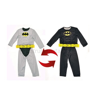 Fatos infantis do Batman cinza e preto lado a lado em fundo branco