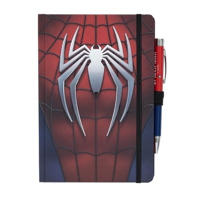 Caderno com capa dura Homem-Aranha com caneta