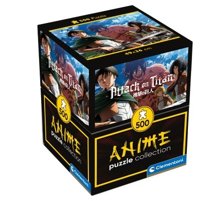 Caixa de puzzle de 500 peças da coleção Anime com imagem do anime Attack on Titan