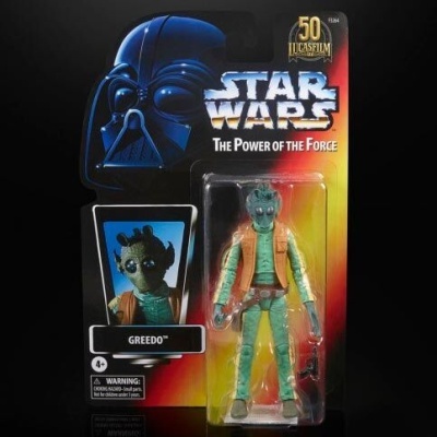 Figura de ação Star Wars Greedo na embalagem