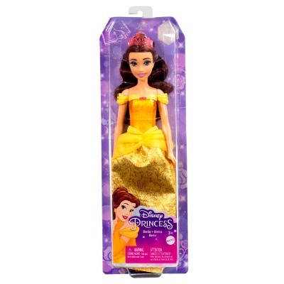 Boneca Disney Princess Bela com vestido amarelo em embalagem transparente