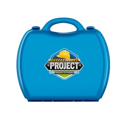 Mala azul com autocolante Project Dough Toy Series e alça integrada