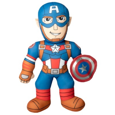 Boneco de peluche do Capitão América com escudo