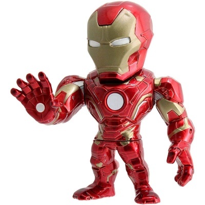 Figura de ação de Iron Man vermelha e dourada