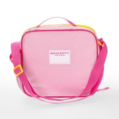 Bolsa rosa Hello Kitty para criança com alça ajustável