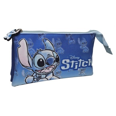 Estojo azul com personagem Stitch da Disney e texto Disney Stitch
