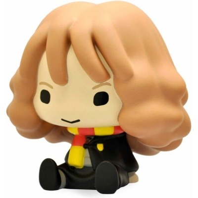 Figura colecionável Funko Pop com cabelo castanho claro e cachecol vermelho e amarelo