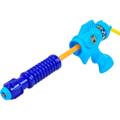 Arma de brinquedo azul com pega e barril texturizado