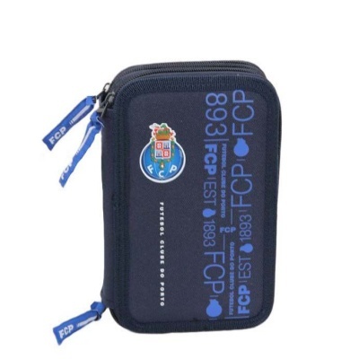 Estojo azul escuro com emblema do Futebol Clube do Porto