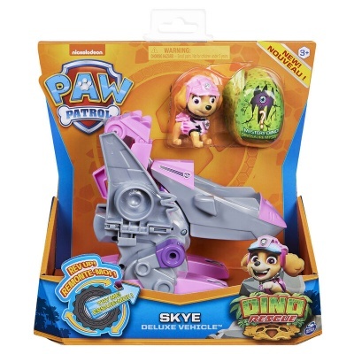 Brinquedo PAW Patrol Skye Deluxe Vehicle com figura da Skye e ovo surpresa, embalagem colorida