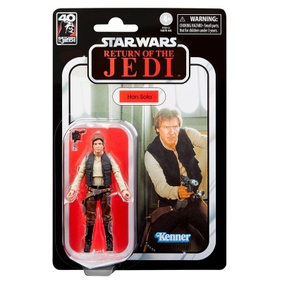 Figura de ação Han Solo Star Wars Return of the Jedi Kenner com embalagem