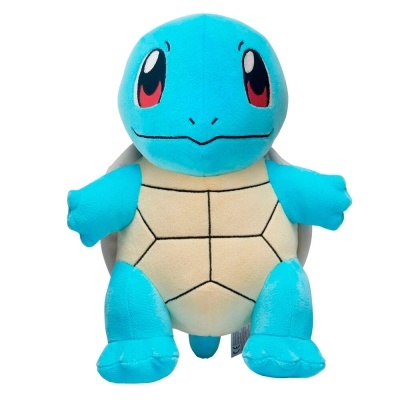 Pelúcia do personagem Squirtle azul claro e bege