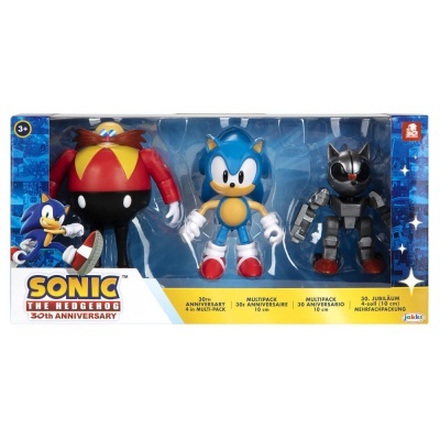 Conjunto de figuras Sonic the Hedgehog 30º Aniversário em embalagem azul