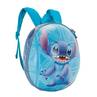 Mochila infantil azul com personagem Stitch
