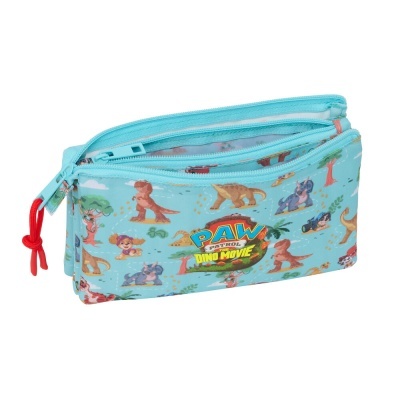 Estojo azul claro com zíper e estampado Paw Patrol Dino Movie