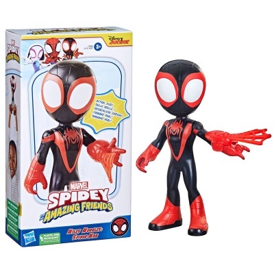 Figura de ação Marvel Spidey Amazing Friends preto e vermelho com embalagem