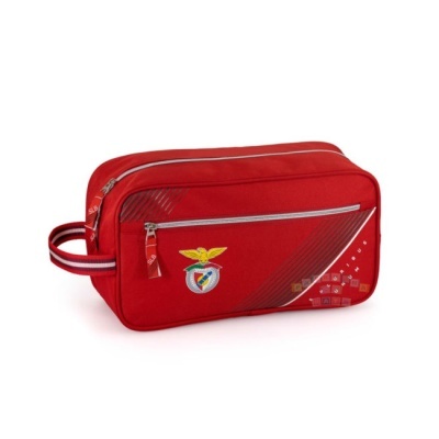 Necessaire vermelha do Benfica com zíper e logótipo