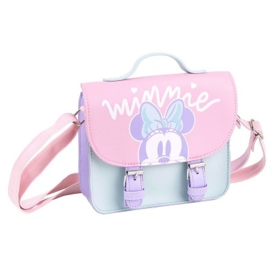 Mala pequena tipo satchel pastel com Minnie