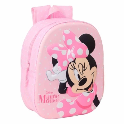 Mochila infantil rosa com estampa da Minnie Mouse