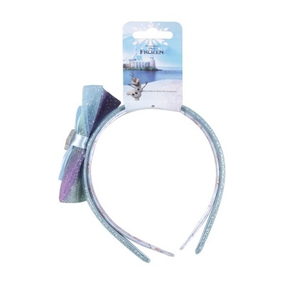 Duas headbands Disney Frozen com laço azul e lilás