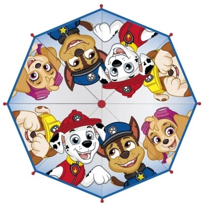 Guarda-chuva infantil azul com personagens da PAW Patrol