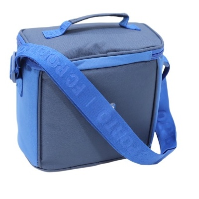 Saco térmico azul e cinza com alça azul PORTO