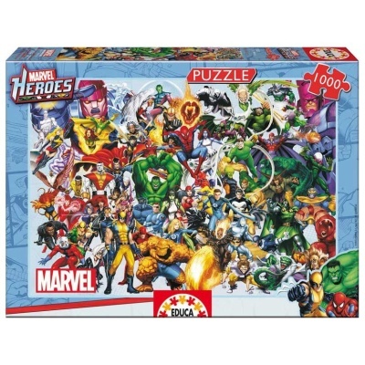 Caixa de puzzle Marvel Heroes com 1000 peças da Educa